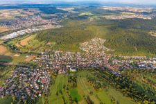 Aerial view of District Bilfingen in Kämpfelbach in the state Baden-Wuerttemberg, Germany