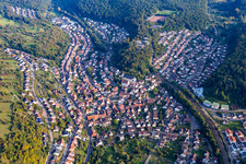 District Ersingen in Kämpfelbach in the state Baden-Wuerttemberg, Germany out of the air