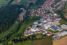 Otto-Hahn-Straße industrial area in the district Dürrn in Ölbronn-Dürrn in the state Baden-Wuerttemberg, Germany