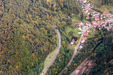 Entry and exit area of Tunnel of the B48 in Rinnthal in the state Rhineland-Palatinate, Germany