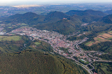 Annweiler am Trifels in the state Rhineland-Palatinate, Germany out of the air