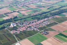 Aerial view of Freimersheim in the state Rhineland-Palatinate, Germany