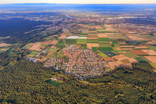 View of the town from the southwest in Harthausen in the state Rhineland-Palatinate, Germany