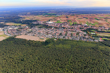 City view from the northwest in Bellheim in the state Rhineland-Palatinate, Germany