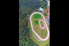 Racetrack / Speedway of the Motorsport Association Herxheim from above in Herxheim bei Landau in the state Rhineland-Palatinate, Germany