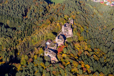 Oblique view of Dahn in the state Rhineland-Palatinate, Germany