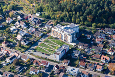 Dahn in the state Rhineland-Palatinate, Germany from above