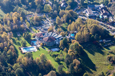 Dahn in the state Rhineland-Palatinate, Germany from the plane