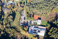 Drone recording of Dahn in the state Rhineland-Palatinate, Germany