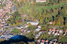 Dahn in the state Rhineland-Palatinate, Germany seen from above