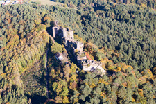 Aerial view of Dahn in the state Rhineland-Palatinate, Germany