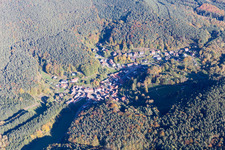 Aerial view of From the west in Darstein in the state Rhineland-Palatinate, Germany