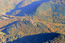Luger Geiersteine climbing rocks in the Wasgau in Lug in the state Rhineland-Palatinate, Germany