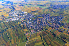 City view from the northwest in Edenkoben in the state Rhineland-Palatinate, Germany