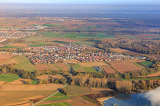 View of the town from the south in Kuhardt in the state Rhineland-Palatinate, Germany