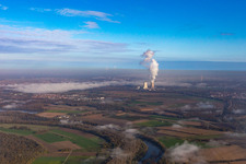 Clouds over the cooling tower of the NPP nuclear power plant of EnBW Kernkraft GmbH, Kernkraftwerk Philippsburg on an Island in the river rhine in Philippsburg in the state Baden-Wurttemberg, Germany