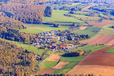 Village from the west in the district Lingental in Leimen in the state Baden-Wuerttemberg, Germany