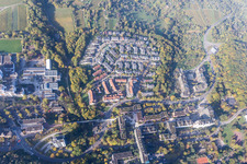 District Emmertsgrund in Heidelberg in the state Baden-Wuerttemberg, Germany from above