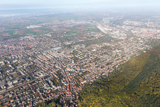 District Rohrbach in Heidelberg in the state Baden-Wuerttemberg, Germany from the plane