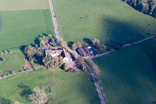 Aerial view of Bierhelderhof Manor Inn in the district Rohrbach in Heidelberg in the state Baden-Wuerttemberg, Germany