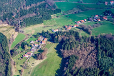 To the red water in the district Olfen in Oberzent in the state Hesse, Germany