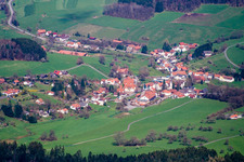 From the southwest in the district Güttersbach in Mossautal in the state Hesse, Germany
