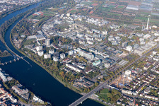 Aerial photograpy of Neueneimer Feld, University in the district Neuenheim in Heidelberg in the state Baden-Wuerttemberg, Germany