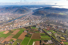 District Bahnstadt in Heidelberg in the state Baden-Wuerttemberg, Germany viewn from the air