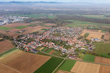 Drone image of Ottersheim bei Landau in the state Rhineland-Palatinate, Germany