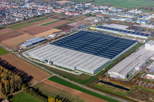 Building complex and grounds of the logistics center von Mercedes Benz in Offenbach an der Queich in the state Rhineland-Palatinate, Germany