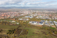 Drone recording of Landau in der Pfalz in the state Rhineland-Palatinate, Germany