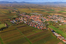 Village view from the southeast in Impflingen in the state Rhineland-Palatinate, Germany