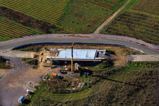Bridge construction site for the B38 bypass in Impflingen in the state Rhineland-Palatinate, Germany