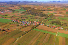Village view from the south in Hergersweiler in the state Rhineland-Palatinate, Germany