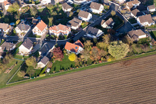 Schleithal in the state Bas-Rhin, France from above