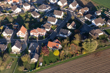 Schleithal in the state Bas-Rhin, France seen from above