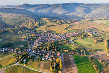 Village - view on the edge of wineyards in Rott in Grand Est, France