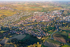 Wissembourg in the state Bas-Rhin, France from the drone perspective