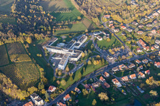 Aerial photograpy of Hospital grounds of the Clinic Centre Hospitalier de la Lauter in Wissembourg in Grand Est, France