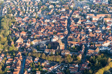 Wissembourg in the state Bas-Rhin, France seen from a drone