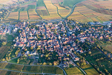 Drone image of District Schweigen in Schweigen-Rechtenbach in the state Rhineland-Palatinate, Germany