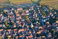 District Schweigen in Schweigen-Rechtenbach in the state Rhineland-Palatinate, Germany from the drone perspective