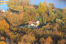 Aerial view of Rheinschänke Leimersheim - Bärbel Schardt in Leimersheim in the state Rhineland-Palatinate, Germany