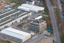 New building construction site in the industrial park of Heka Herzog GmbH in Graben-Neudorf in the state Baden-Wurttemberg, Germany