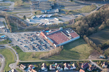 Bird's eye view of Lauterbourg in the state Bas-Rhin, France