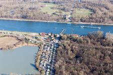 Bird's eye view of Seltz in the state Bas-Rhin, France
