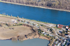 Drone image of Seltz in the state Bas-Rhin, France