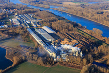 Konrad-Nolte-Straße industrial area with Rheinspan GmbH & Co. KG in Germersheim in the state Rhineland-Palatinate, Germany