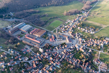 Zinswiller in the state Bas-Rhin, France from above