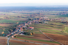 Forstheim in the state Bas-Rhin, France viewn from the air